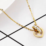 Love Studded Gold Necklace Female Clavicle Chain