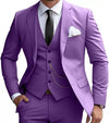 Classic 3 Piece Men's Suit with Regular Fit and Sophisticated Peak Lapel