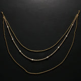 Bridal Wedding Pearl Necklace With Tassel Back Chain