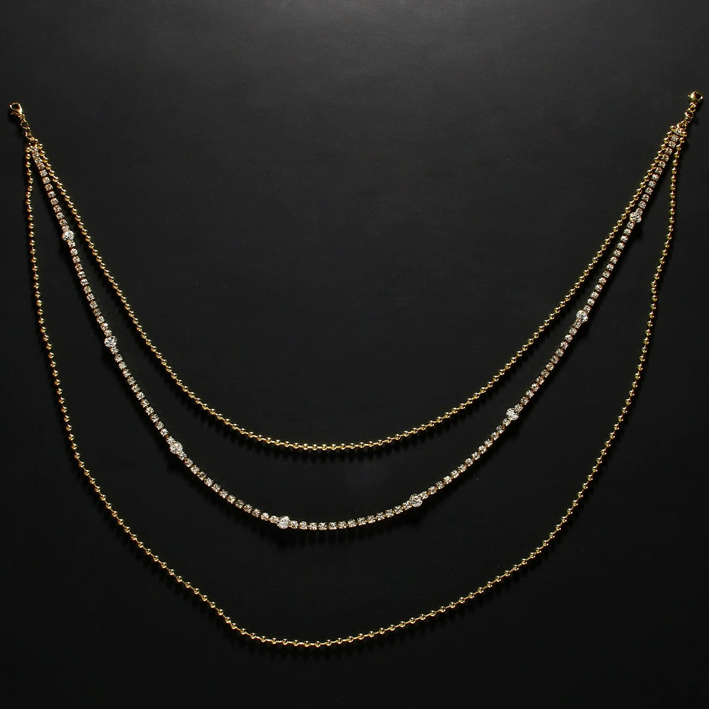 Bridal Wedding Pearl Necklace With Tassel Back Chain