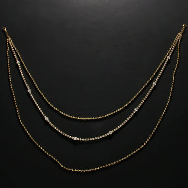 Bridal Wedding Pearl Necklace With Tassel Back Chain