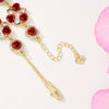 Vintage Jewelry Rose Blossom Burgundy Bracelet
