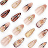 Rhinestone Fake Nails, False Nails Bling Wedding Press On Nails With Design For Women And Girls