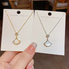 Sparkly Diamond Fan Necklace Luxurious Collarbone Chain