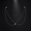 Bridal Wedding Pearl Necklace With Tassel Back Chain