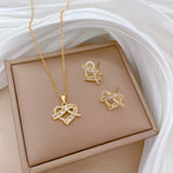 Flash Diamond Tassel Luxury Dress Accessories Dinner Clavicle Necklace Earring CN322