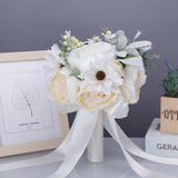 Wedding Flower For The Groom And Bride, Simulated Peony Wedding Bouquet, WF18