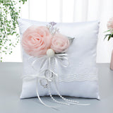 New Arrival Creative and Unique Portable Simulation Flower Decoration Wedding Ring Pillow, JZH-5944