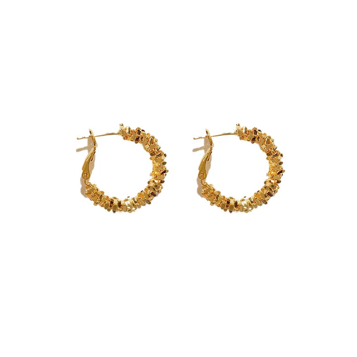 Sparkling Retro Metal Gold Earring Design Earrings