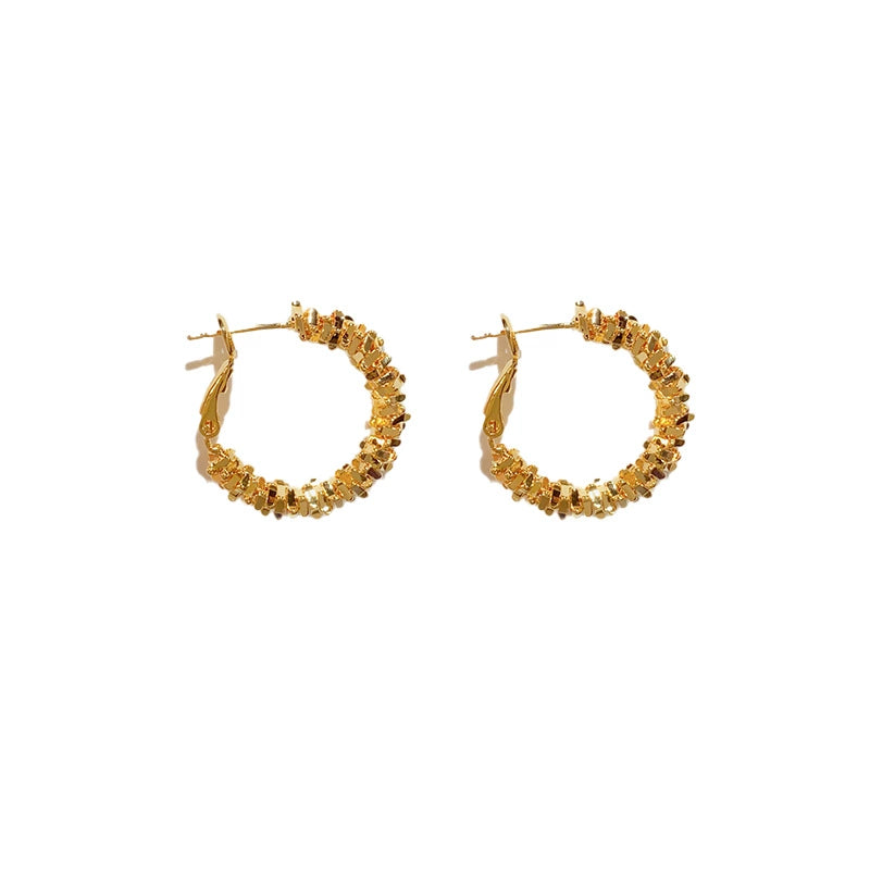 Sparkling Retro Metal Gold Earring Design Earrings