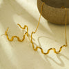New Wave Gold Silver Necklace Bracelet Jewelry Chain Set