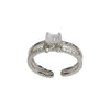 Cute Silver Kitten Bow Double layered Open Ring for Summer