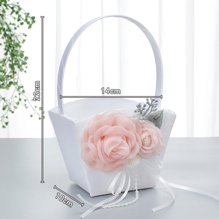 Artificial Flower Decoration Small Flower Basket, LH-5740