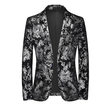 Gold Silver 1 Piece Men's Suit Sequin Jacket