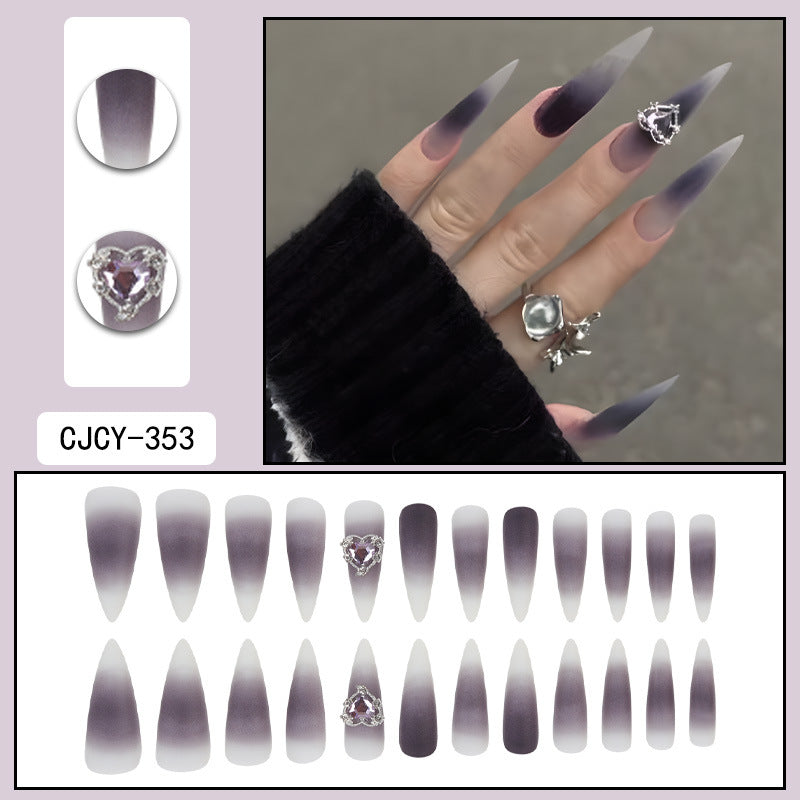 Rhinestone Nails Bling Wedding Press On Nails With Design For Women And Girls CN105