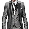 Elegant Classic 3 Piece Men's Suit with Regular Fit and Sophisticated Peak Lapel