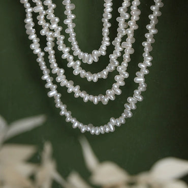 Elegant Pearl Titanium Steel Gold-plated Necklace