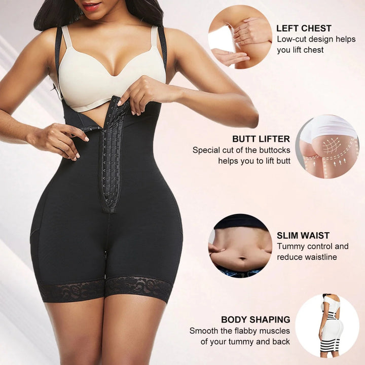 Women's Shapewear Bodysuit Tummy Control Body Shaper Seamless Sculpting Snatched Waist Body Suit CN42