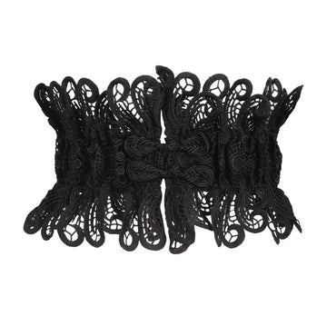 Lace Wide Girdle Buckle Decorative Belt Waist Elastic Girdle