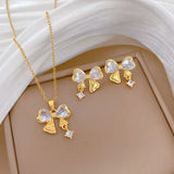 Flash Diamond Tassel Luxury Dress Accessories Dinner Clavicle Necklace Earring CN337