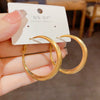 Elegant Simple Metal Circle Golden Earrings Design Earrings