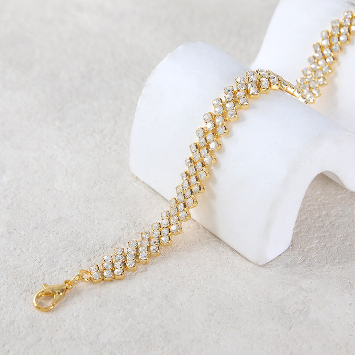 Fashion Diamond Necklace Personality Temperament Neck Jewelry Short Clavicle Chain CN06