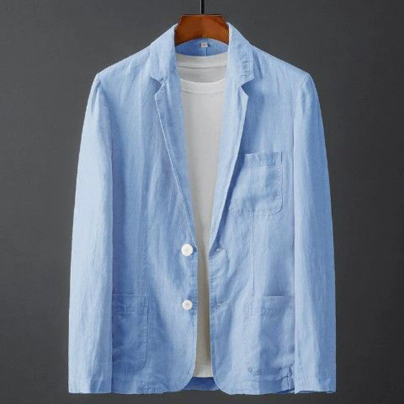 Leisure Men's Long Sleeve Lapel Pocket Business Suit Coat