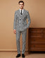 Wide Striped Double-breasted Suit Men 2 piece Suit Set