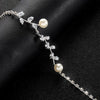 Bridal Wedding Pearl Necklace With Tassel Back Chain