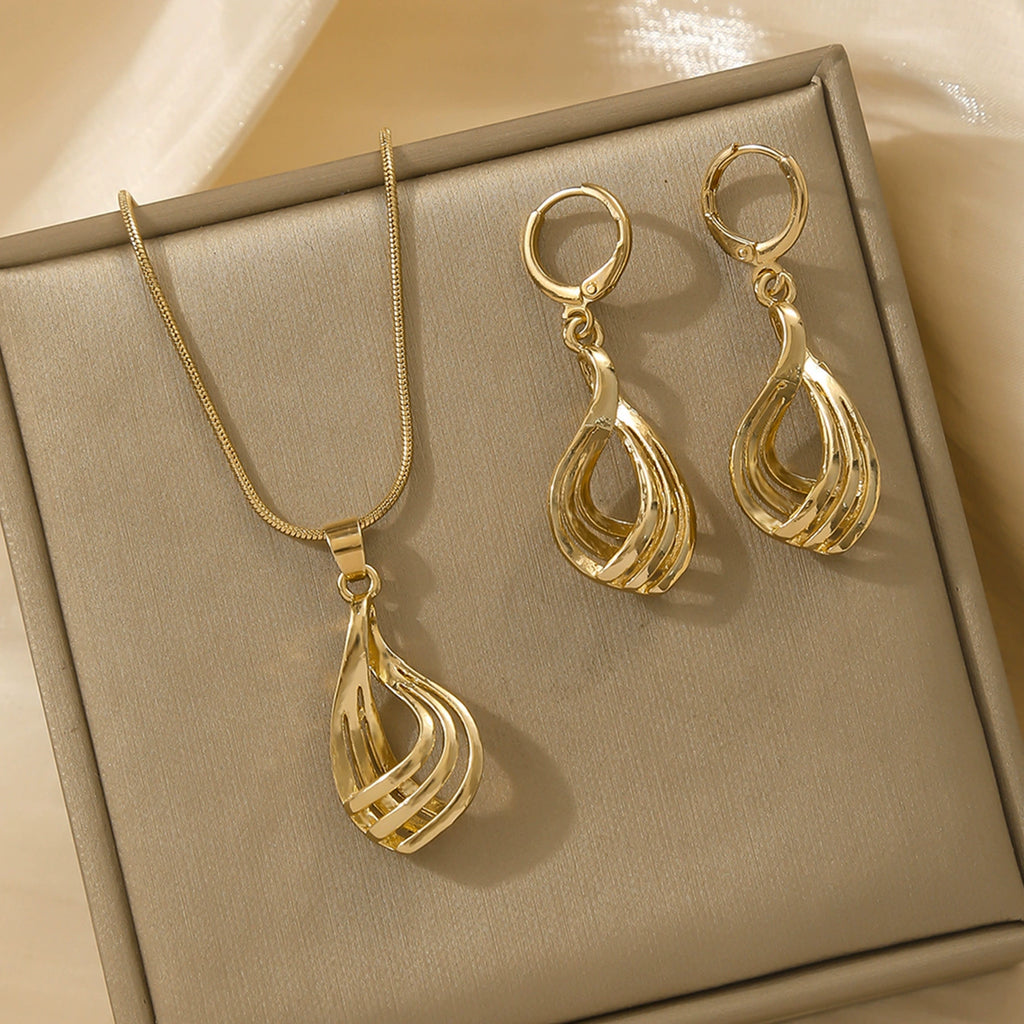 Flash Diamond Tassel Luxury Dress Accessories Dinner Clavicle Necklace Earring