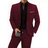 Elegant men's plus-size collar suit 2 piece Single Row Suit