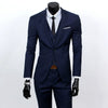 Classic 3 Piece Men's Suit with Regular Fit and Sophisticated Peak Lapel