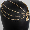 Silver Crystal Tassels Rhinestone Head Chain Headband Forehead Jewelry CN141