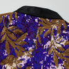 Men's Leaf Patterned Sequined Dinner Jacket 2 Color CN449