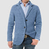 Leisure Jersey Plaid Lapel Long Sleeve Suit Jacket Men Suit