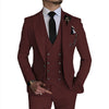 Classic 3 Piece Men's Suit with Regular Fit and Sophisticated Peak Lapel