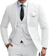 Classic 3 Piece Men's Suit with Regular Fit and Sophisticated Peak Lapel