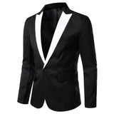 Black Classic 1 Piece Men's Suit with Regular Fit and Sophisticated Peak Lapel