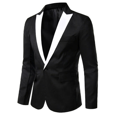 Black Classic 1 Piece Men's Suit with Regular Fit and Sophisticated Peak Lapel