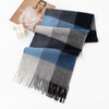 Thickened autumn and winter plaid 100% wool scarf atmosphere sense women's versatile fashion warm neck comfort shawl