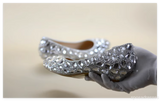 Women's Wedding Shoes Decorative Heel Wedding Heels Bridal Shoes With Beading,H81