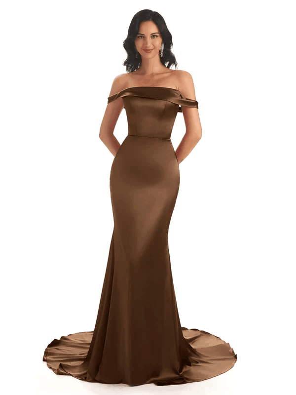 Sexy Soft Satin Side Slit One Shoulder Floor-Length Mermaid Bridesmaid Dresses In Stock- ChicSew Sexy Soft Satin Side Slit One Shoulder Floor-Length Mermaid Bridesmaid Dresses In Stock- ChicSew