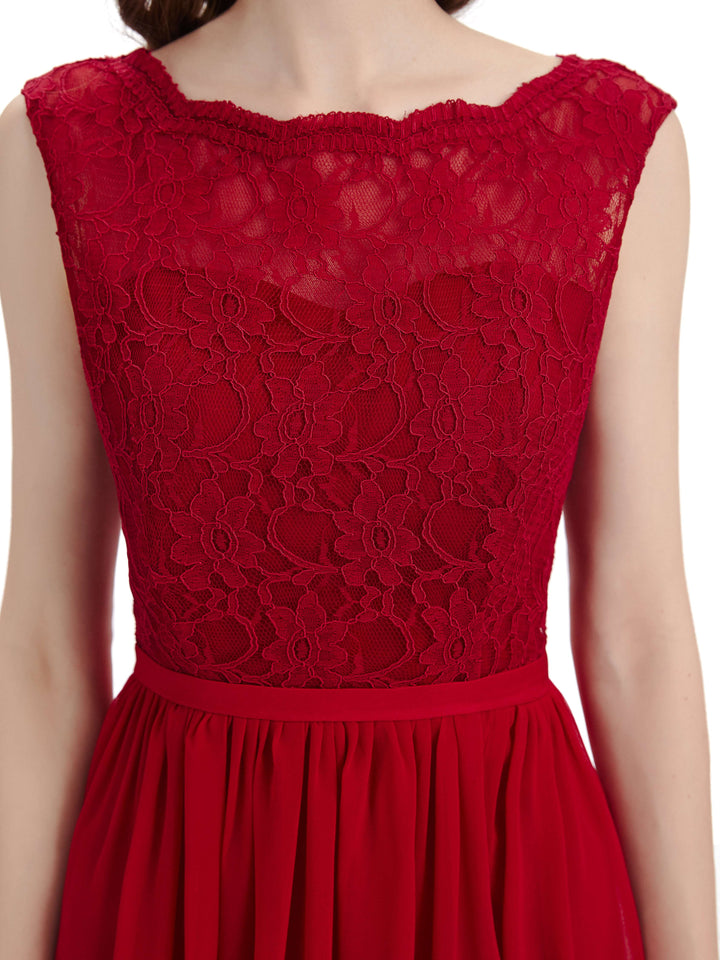 A-line Cheap Top Lace Floor-Length Bridesmaid Dresses