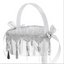 Heart Shape Gold and Silver Tassel Lace Flower Basket, HL-5819