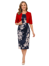 Open Front 1/2 Sleeves Satin Jacket