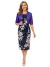 Open Front 1/2 Sleeves Satin Jacket