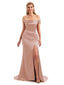 Fall Long Off The Shoulder Satin Bridesmaid Dresses