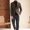 Men's Vintage Herringbone Tweed Notch Lapel Blazer Jacket CN420
