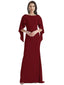 Elegant Chiffon Scoop Bell Sleeves Mermaid Long Mother of The Bride Dresses