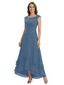 Elegant Sleeveless Jewel A-Line Lace Chiffon Mother Of The Bride Dress